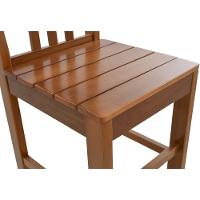 Cadeira Jantar Colonial Tradicional Em Madeira Maciça Carvalho Assento Ripado - 8