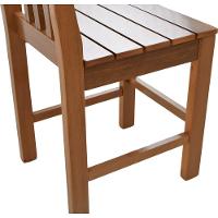 Cadeira Jantar Colonial Tradicional Em Madeira Maciça Carvalho Assento Ripado - 9