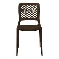 Cadeira Empilhável Vênus Marrom Café Em Polipropileno Acrilys - 3