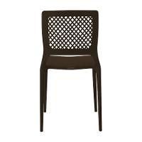 Cadeira Empilhável Vênus Marrom Café Em Polipropileno Acrilys - 4