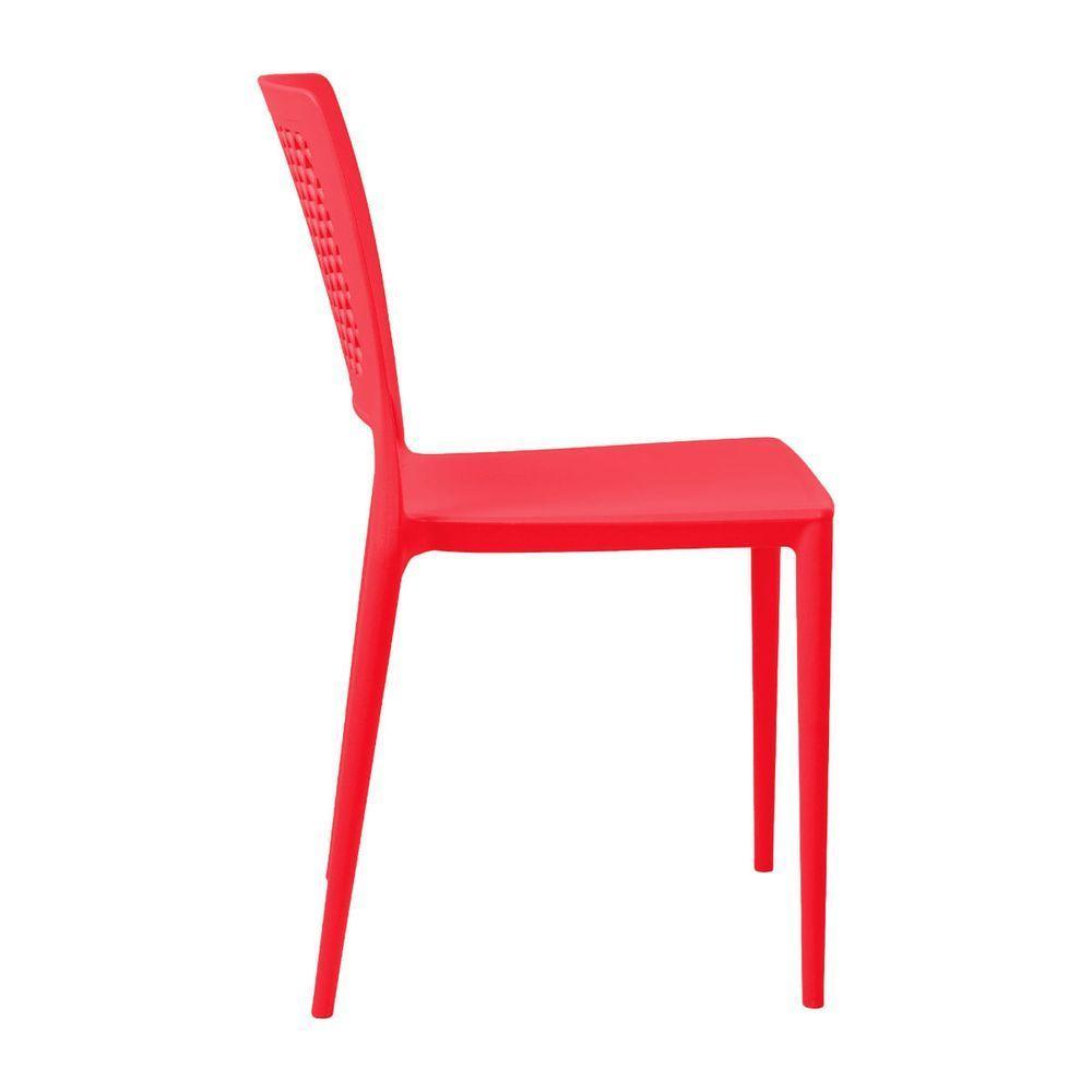 Cadeira Empilhável Vênus Vermelho Pastel Em Polipropileno Acrilys - 2