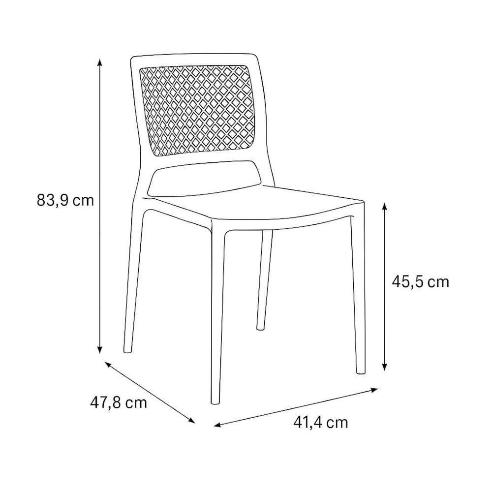 Cadeira Empilhável Vênus Branca Em Polipropileno Acrilys - 5