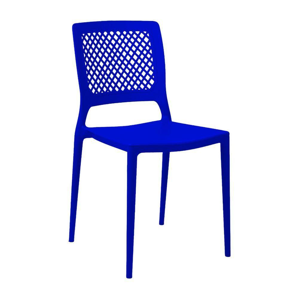Cadeira Empilhável Vênus Azul Bic Em Polipropileno Acrilys - 1