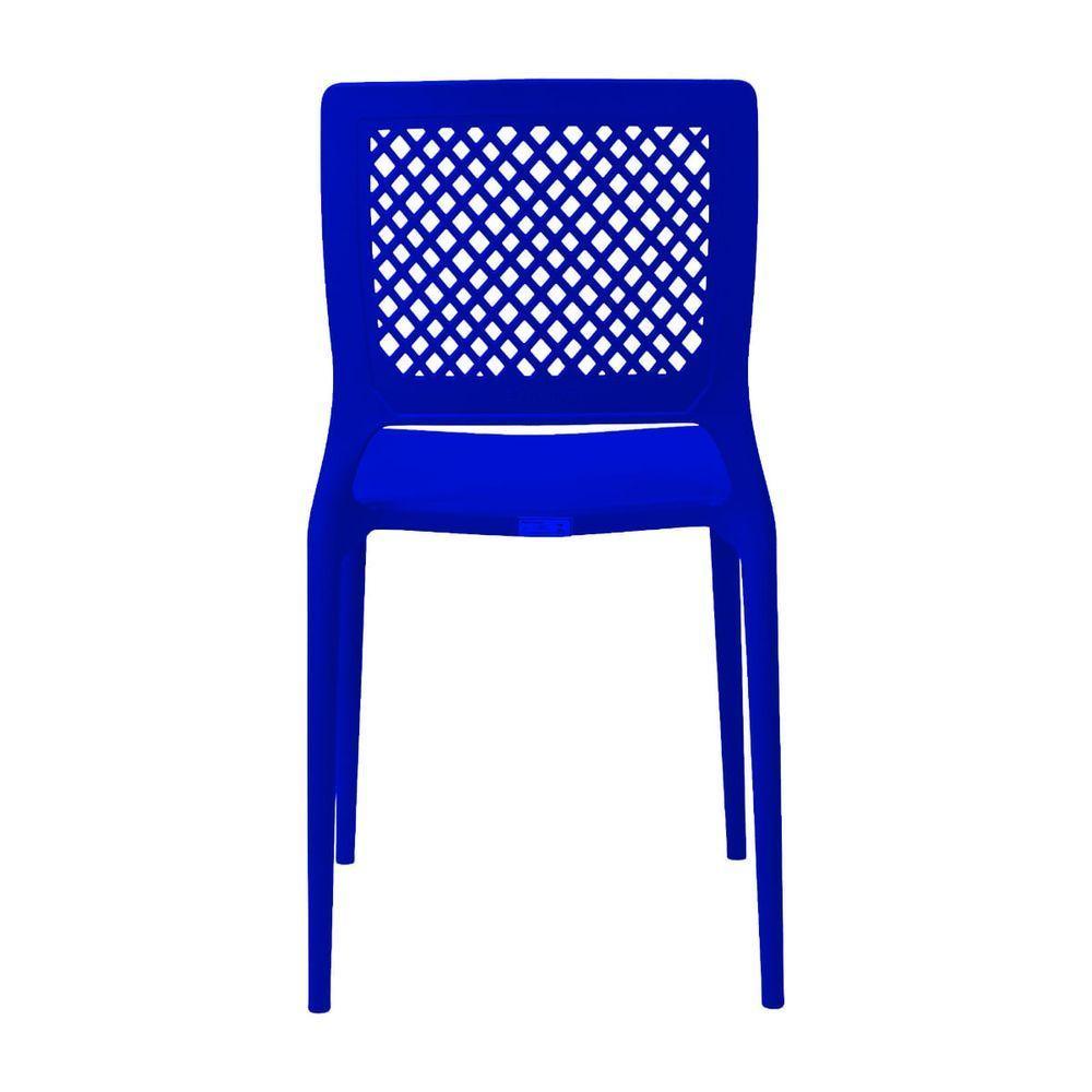 Cadeira Empilhável Vênus Azul Bic Em Polipropileno Acrilys - 4