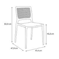 Cadeira Empilhável Vênus Azul Bic Em Polipropileno Acrilys - 5