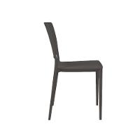 Cadeira Empilhável Urano Grafite Em Polipropileno - 2