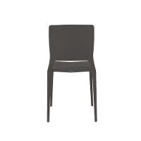 Cadeira Empilhável Urano Grafite Em Polipropileno - 4