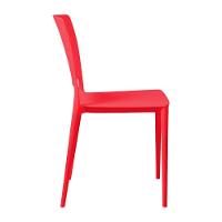 Cadeira Empilhável Saturno Vermelho Pastel Em Polipropileno Acrilys - 2