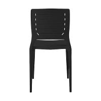 Cadeira Empilhável Saturno Preta Em Polipropileno Acrilys - 4