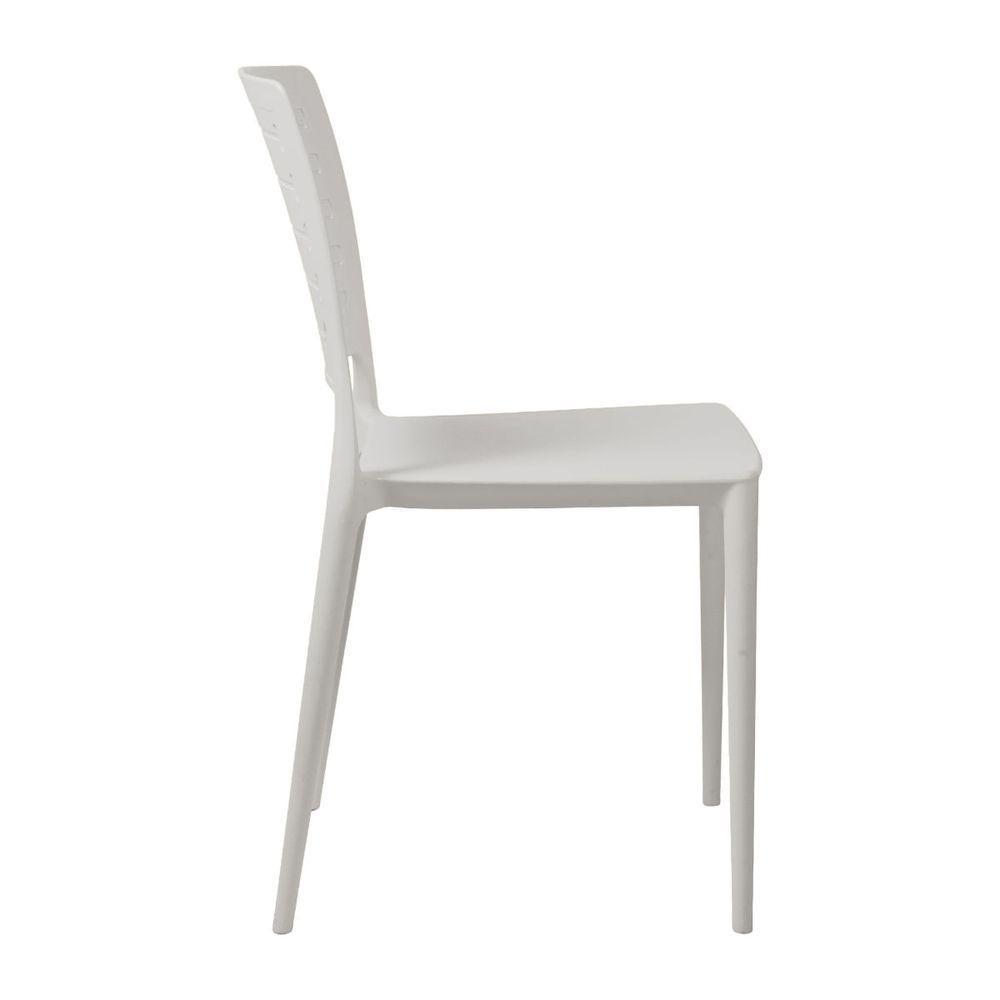 Cadeira Empilhável Saturno Cinza Claro Em Polipropileno Acrilys - 2