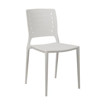 Cadeira Empilhável Saturno Cinza Claro Em Polipropileno Acrilys