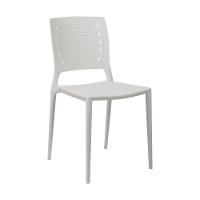 Cadeira Empilhável Saturno Cinza Claro Em Polipropileno Acrilys - 1