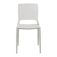 Cadeira Empilhável Saturno Cinza Claro Em Polipropileno Acrilys - 3