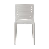 Cadeira Empilhável Saturno Cinza Claro Em Polipropileno Acrilys