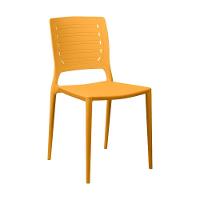 Cadeira Empilhável Saturno Amarelo Mostarda Em Polipropileno Acrilys - 1