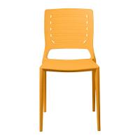 Cadeira Empilhável Saturno Amarelo Mostarda Em Polipropileno Acrilys - 3