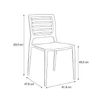 Cadeira Empilhável Saturno Amarelo Mostarda Em Polipropileno Acrilys - 5