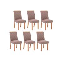 Cadeira De Cozinha Vita Kit 6 Uni Nature-suede Light Bege - Henn - 1