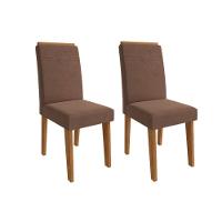 Cadeira De Cozinha Taís Kit 2 Un Cinamomo-suede Nude Bege - Cimol - 6
