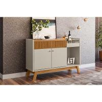 Buffet De Sala Jantar Lucca C- 2 Portas E 1 Gaveta Nature-off White - Linea Brasil - 1