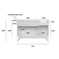 Buffet De Sala Jantar Lucca C- 2 Portas E 1 Gaveta Nature-off White - Linea Brasil - 8