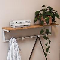 Cabideiro Prateleira De Parede Li042 Canela Branco Kpb Canela Branco - 2