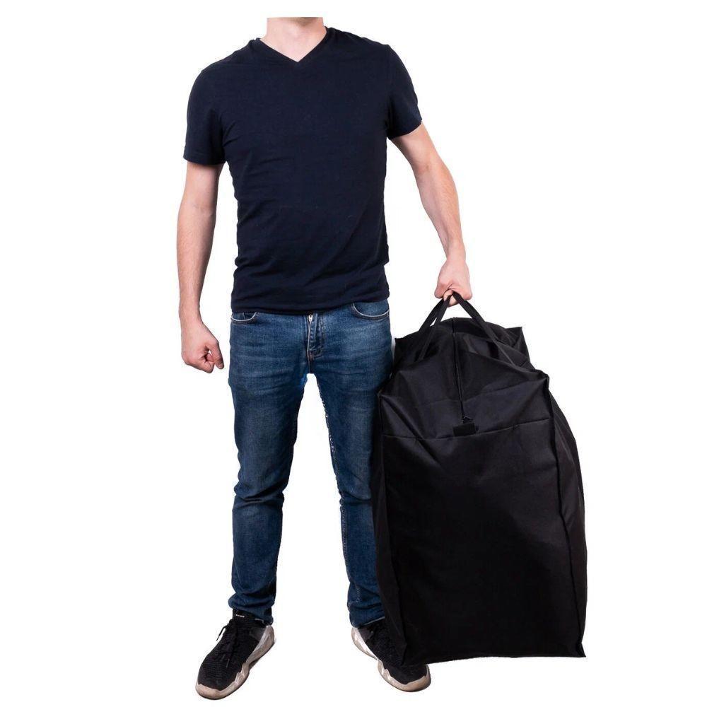 Bolsa Mala Viagem Sacolao Gigante 222 Litros Sacoleira Sacola Jumbo Compras Mudança Alça Bagagem Ziper Impermeavel 90cm - 4