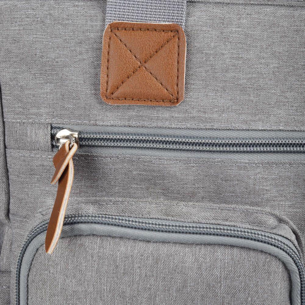 Bolsa Versátil Cinza Em Poliéster 29l Com Compartimento Para Lenços E Design Moderno - 2