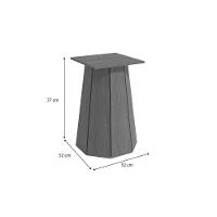 Base Mesa De Jantar Jade C- Tampo Madeirado C- Vidro 135x105cm Canela-vidro Off White - Kappesberg - 2