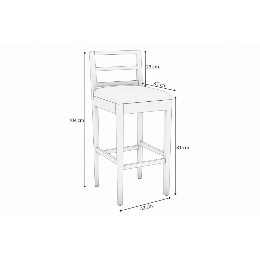 Banqueta Sala De Jantar Sofia 1bmm006ca Premium Madeira Maciça Kit 6 Un Carvalho-boucle Bege Fendi - Kappesberg - 2