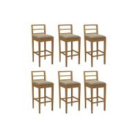 Banqueta Sala De Jantar Sofia 1bmm006ca Premium Madeira Maciça Kit 6 Un Carvalho-boucle Bege Fendi - Kappesberg - 1