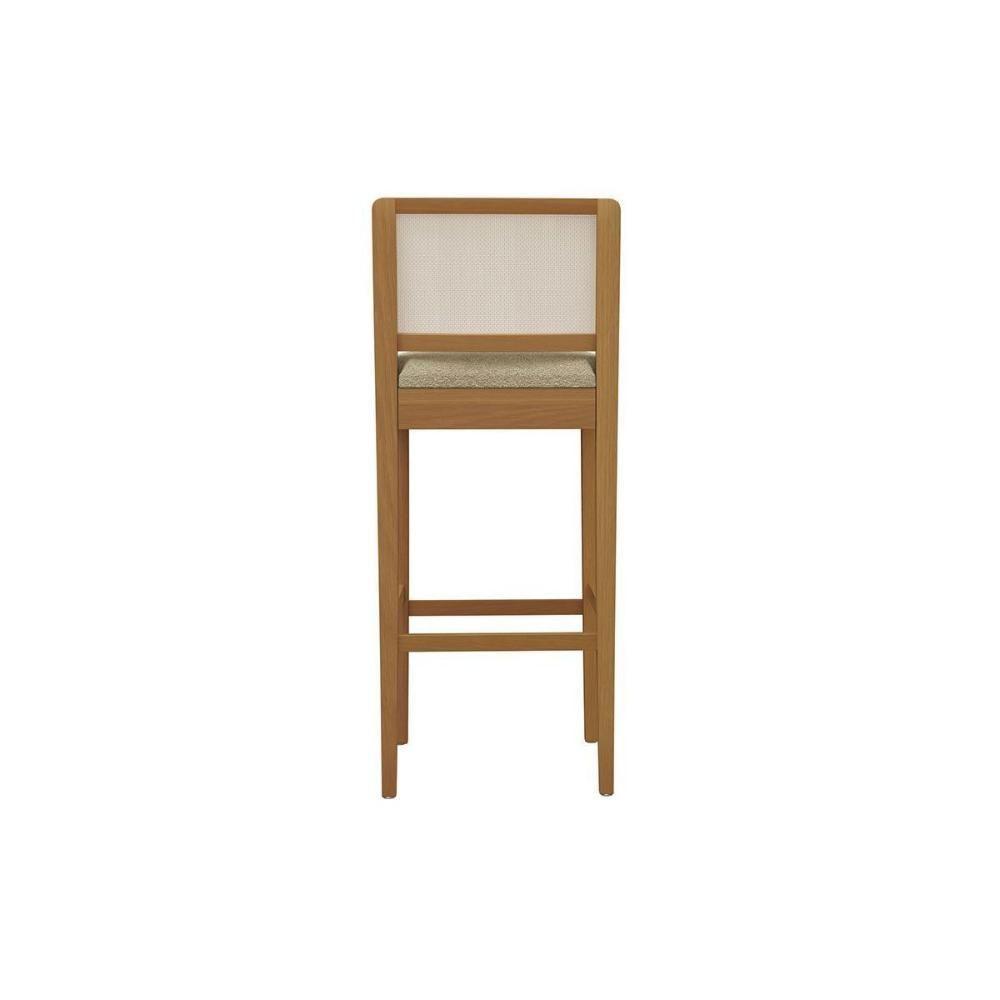 Banqueta Sala De Jantar Sara 1bmm005ca Premium Madeira Maciça Kit 6 Un Carvalho-linho Bege Argila-tela Bege - Kappesberg - 6