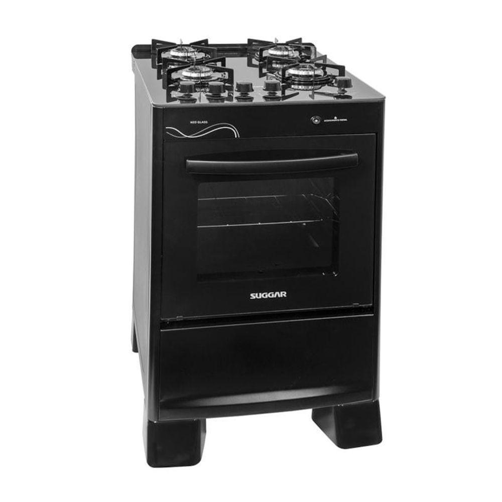Fogão Neo Glass 4 Queimadores Preto Bivolt Fgvng410pt Suggar Bivolt - 5