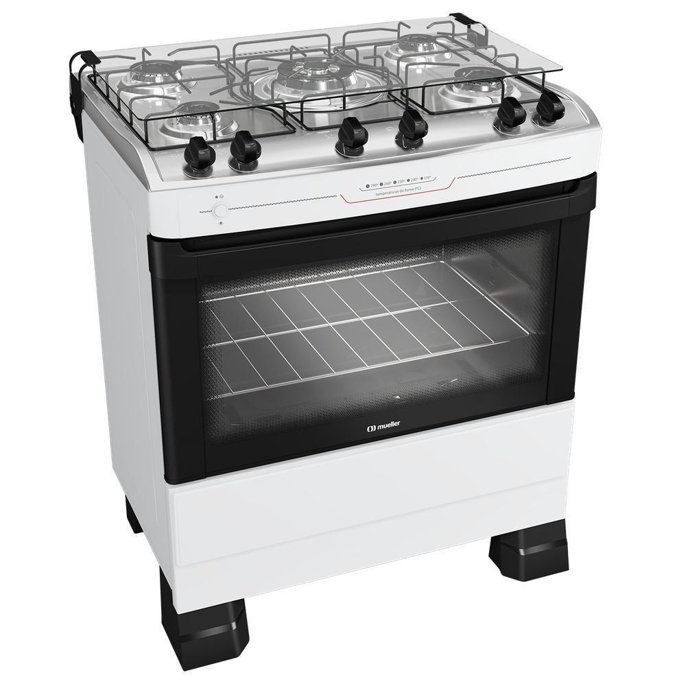 Fogão Mueller 5 Bocas Tripla Chama Com Mesa Inox E Acendimento Automático Branco Mfi5bf Bivolt - 2