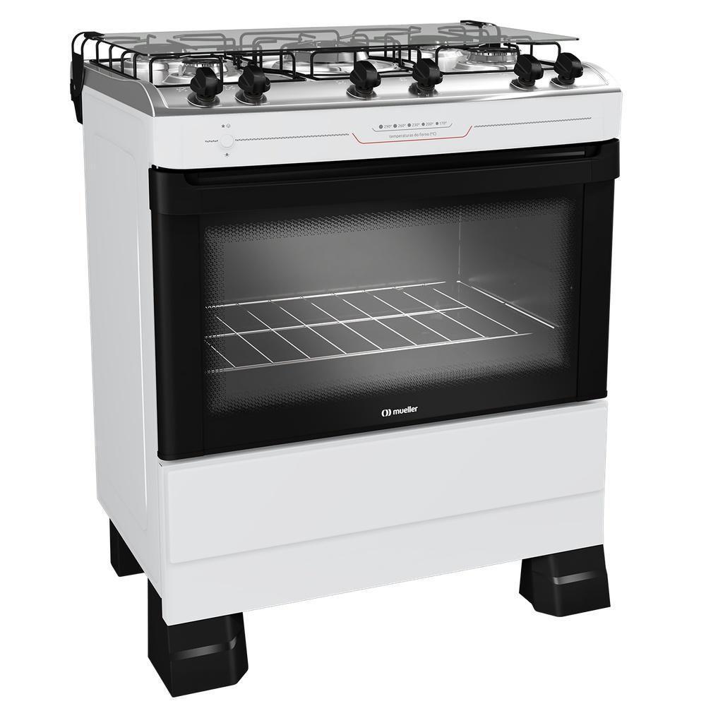 Fogão Mueller 5 Bocas Tripla Chama Com Mesa Inox E Acendimento Automático Branco Mfi5bf Bivolt - 3