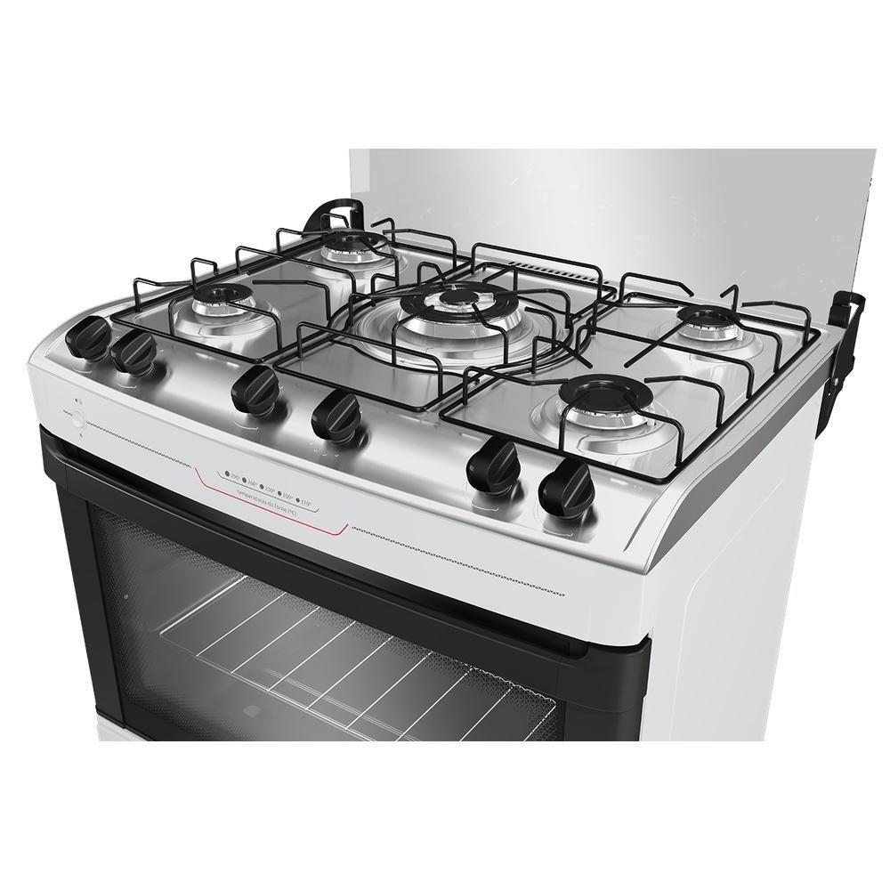 Fogão Mueller 5 Bocas Tripla Chama Com Mesa Inox E Acendimento Automático Branco Mfi5bf Bivolt - 6