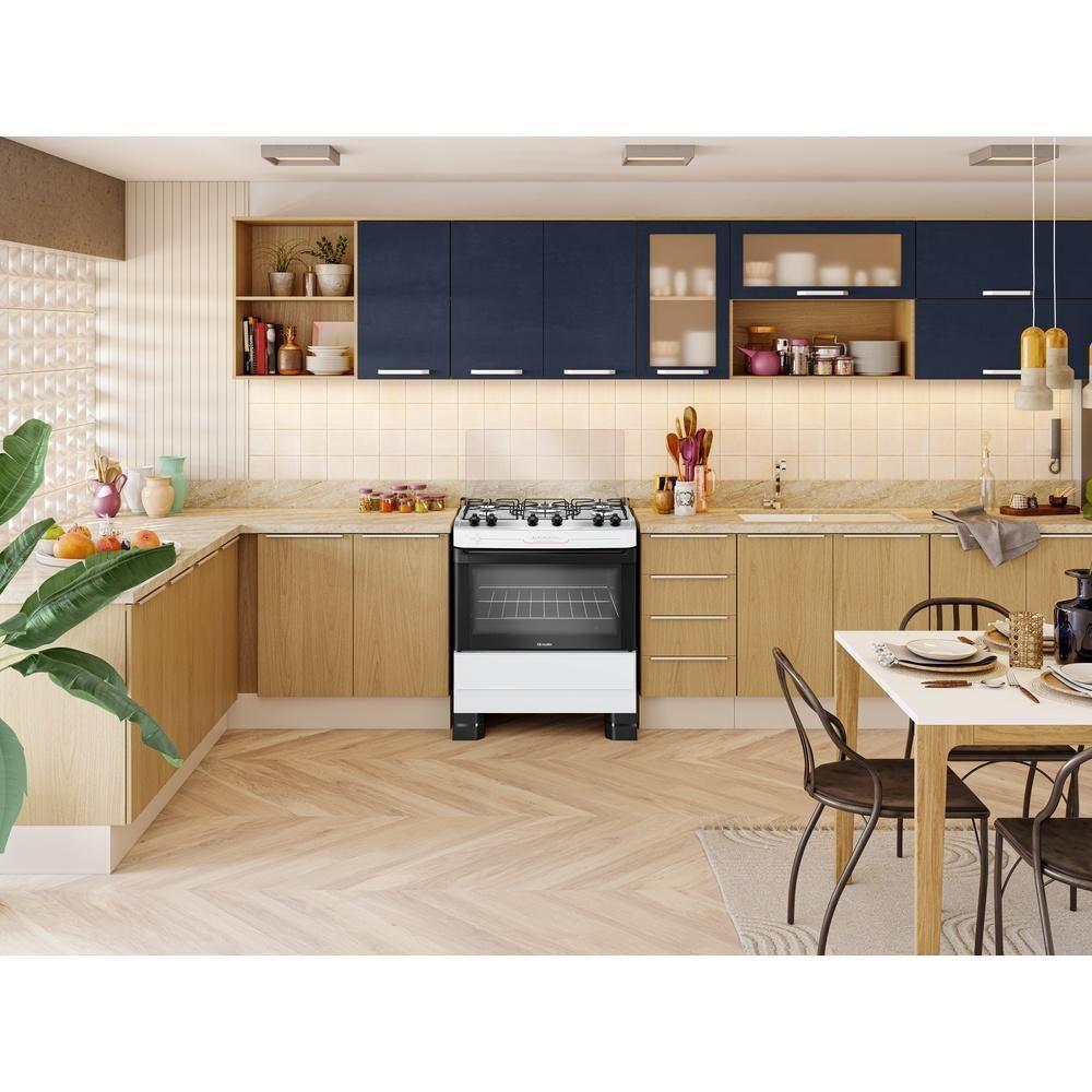 Fogão Mueller 5 Bocas Tripla Chama Com Mesa Inox E Acendimento Automático Branco Mfi5bf Bivolt - 9