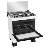 Fogão Mueller 5 Bocas Tripla Chama Com Mesa Inox E Acendimento Automático Branco Mfi5bf Bivolt
