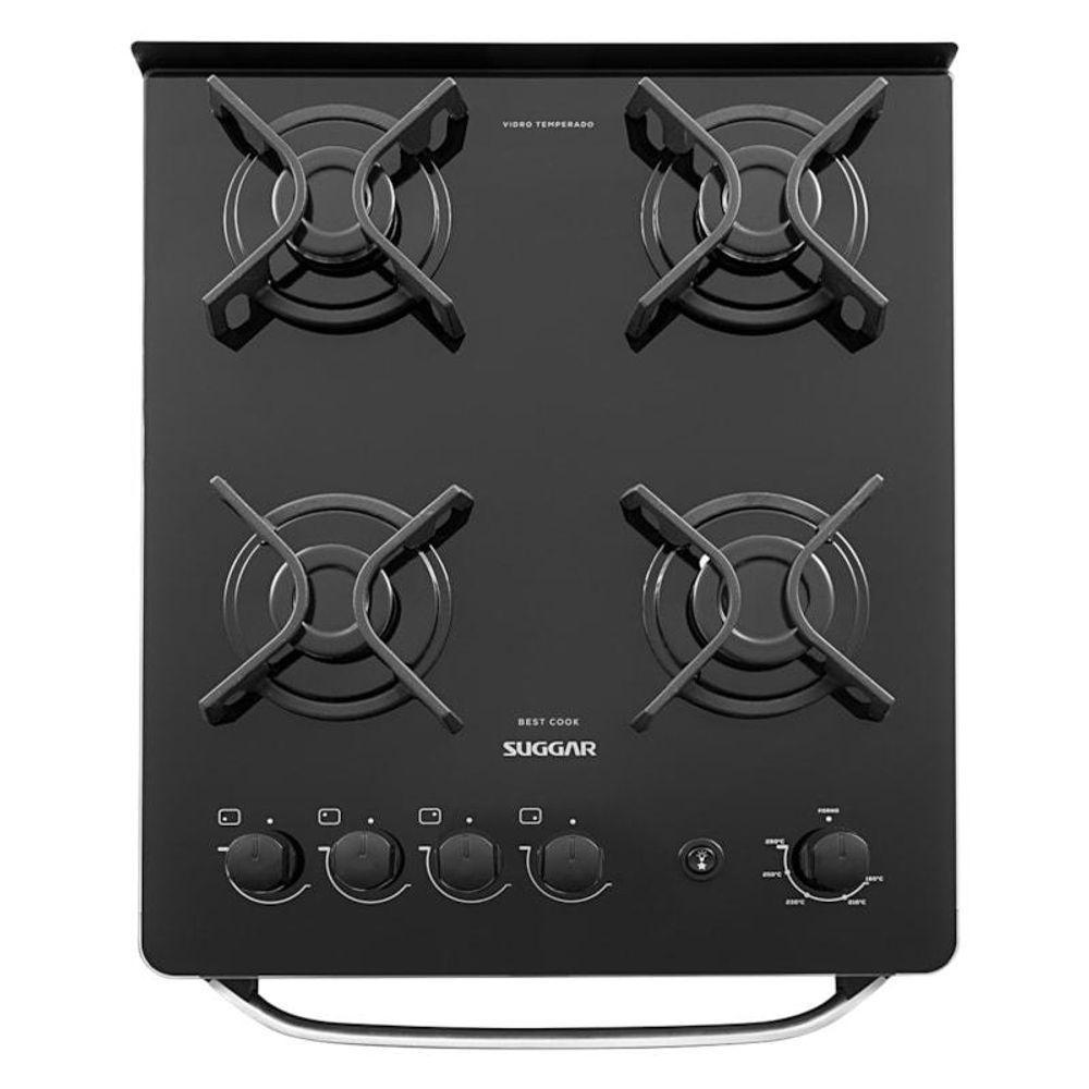 Fogão Best Glass 4 Queimadores Branco Bivolt Fgvbg410br Suggar Bivolt - 6