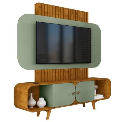 Estante Home Tv 75 Pol 180 Cm Embau Naturalle Pistache Bechara Naturalle Pistache
