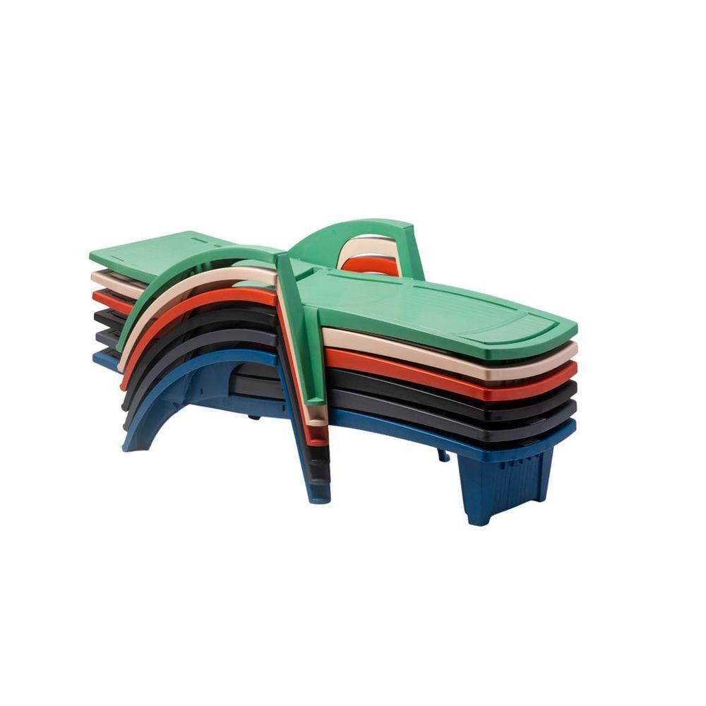 Espreguiçadeira Sole Reclinável Terracota Em Polipropileno Com Proteção Uv Pisani - 6