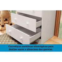 Cômoda Infantil Smim C- 1 Nicho E 3 Gavetas Branco - Peroba - 3