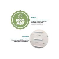 Cômoda Infantil Lisi Plus C- 1 Porta Cristal E 4 Gavetas Branco-amendoa - Peroba - 9