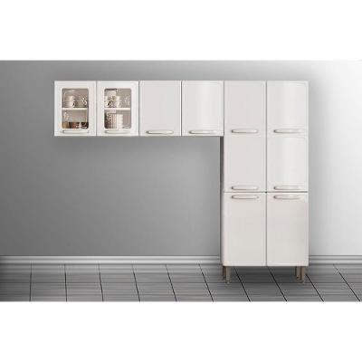 Cozinha Modulada Bertolini Evidence 3 Peças (2aéreos+1paneleiro) Cpt57 Branco-bertolini