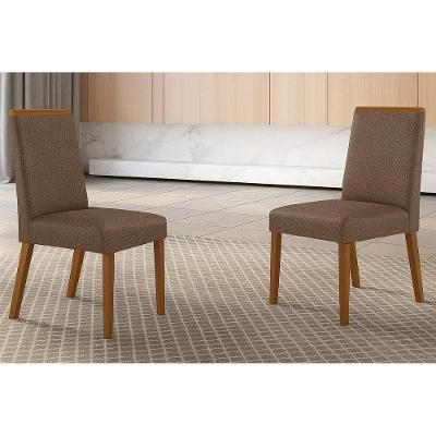 Cadeira Sala De Jantar Dakota Kit 2 Un Madeira Capuccino-corano Capuccino - Rufato