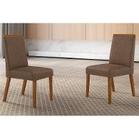 Cadeira Sala De Jantar Dakota Kit 2 Un Madeira Capuccino-corano Capuccino - Rufato - 1