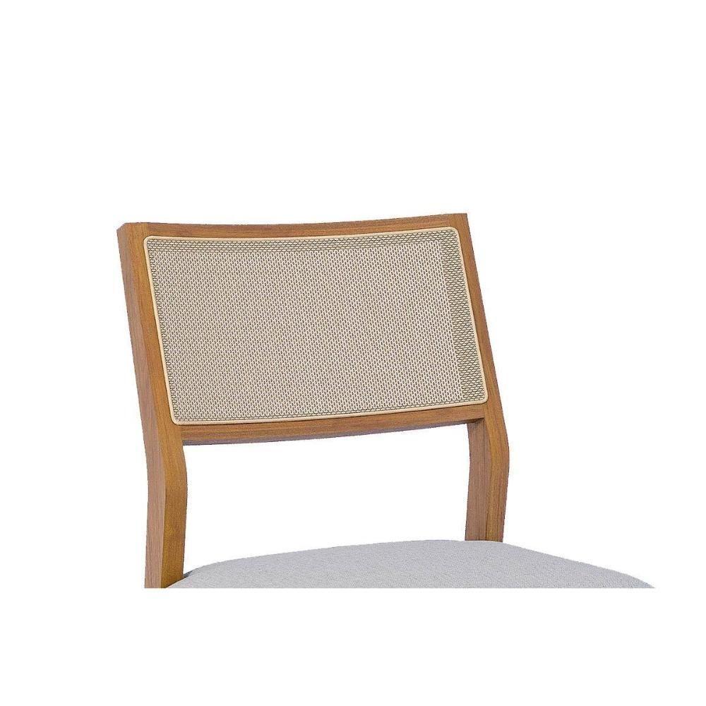 Cadeira Sala De Jantar Oiti Kit 2 Un Carvalho-linho Cinza-tela - Cimol - 4