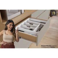 Kit De Cozinha Compacta Realeza C- 4 Portas 5 Nichos E 2 Gavetas 160cm Carvalho-greice - Nesher - 9