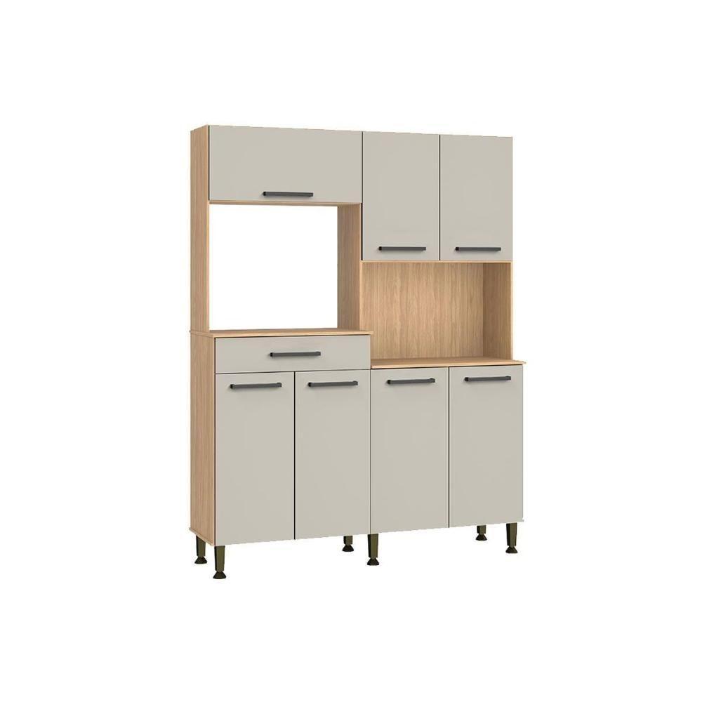 Kit De Cozinha Compacta Isla C- 7 Portas E 1 Gaveta Mel-off White - Movelbento - 1