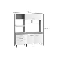 Kit De Cozinha Compacta Isis C- 3 Portas E 3 Gavetas Branco-mel - Movelbento - 4